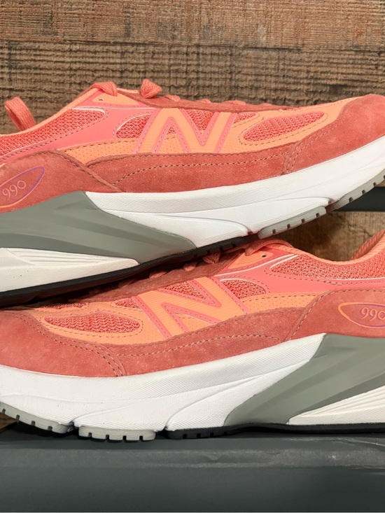 New Balance Shoes - New Balance Women’s 990 Coral Pink Suede & Mesh Sneakers